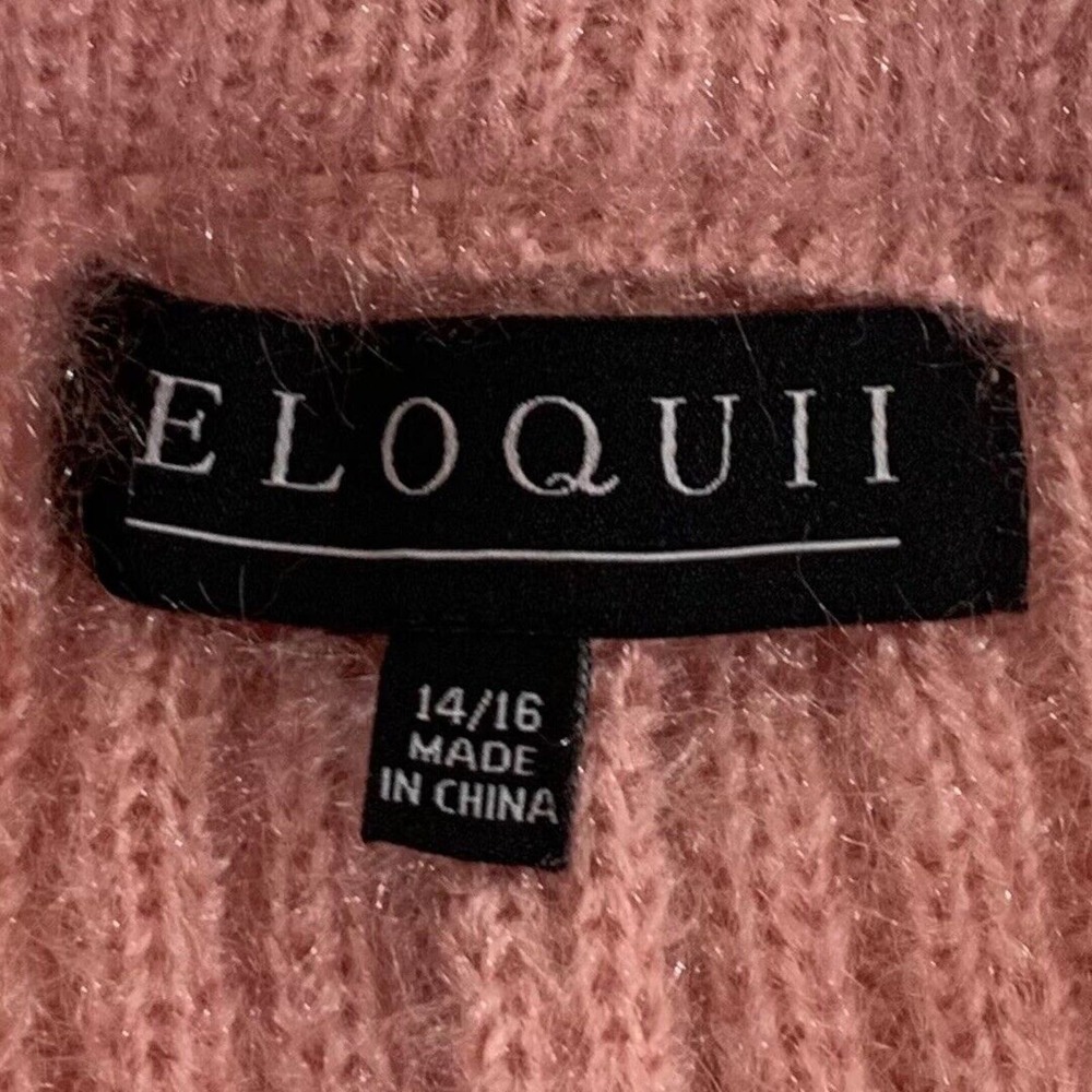 Eloquii Shorts Women's Size 14 Or 16 Pink High Rise Stretchy Heavy Knit Pull On - Picture 3 of 6